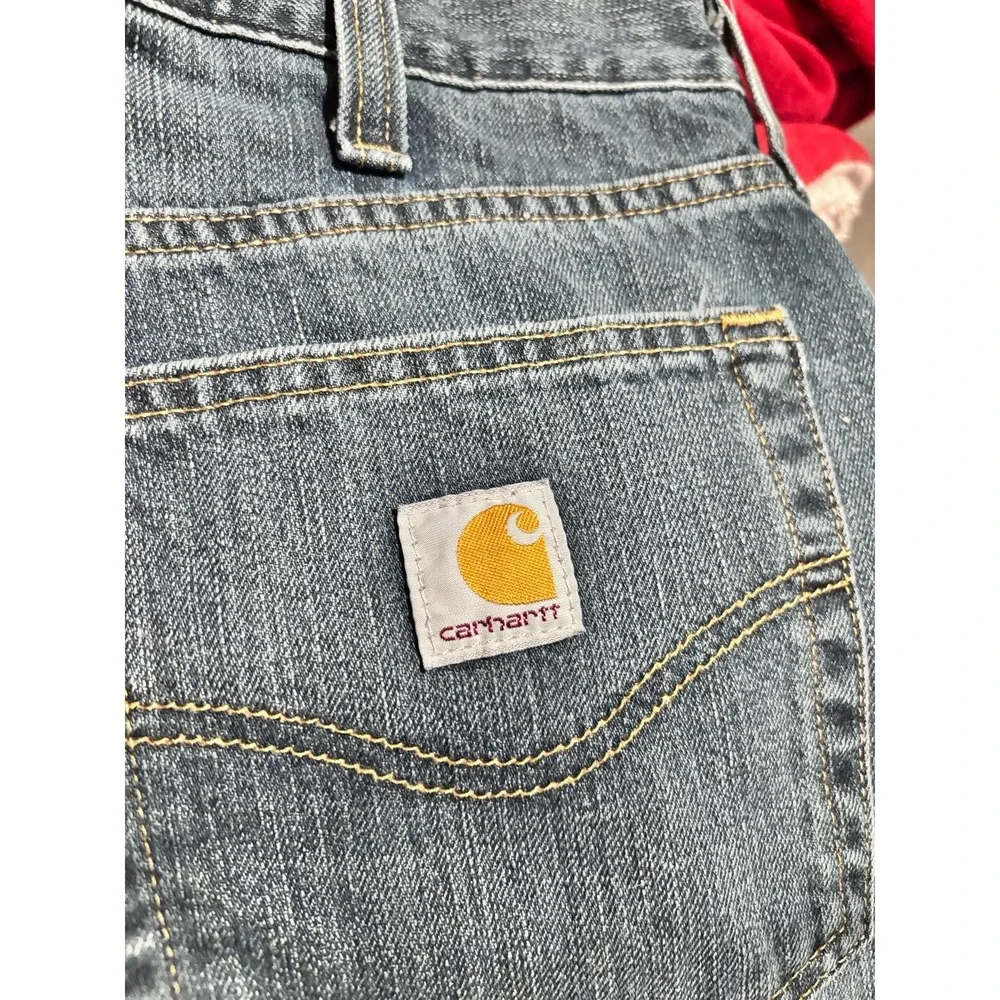 Carhartt Men's Sturdy Relaxed Fit Medium Blue Jeans Denim 32x32 Work Casual